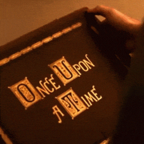 A book with &ldquo;once upon a time&rdquo; on the cover