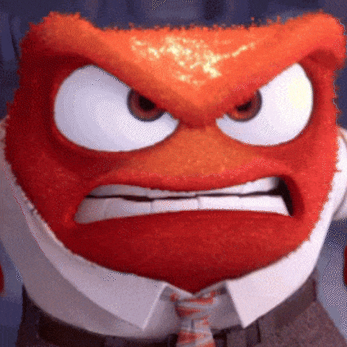 Animated character seen with fire coming out of his head