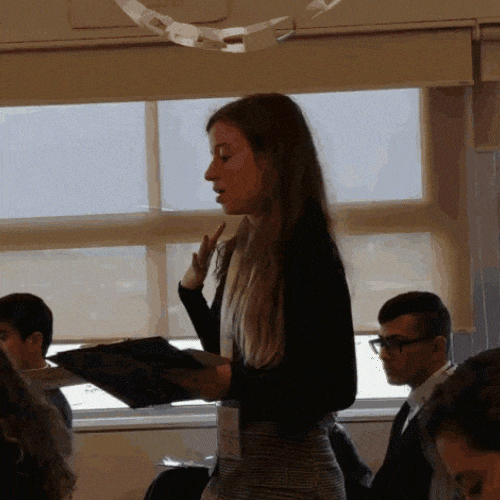 Teacher teaching a class
