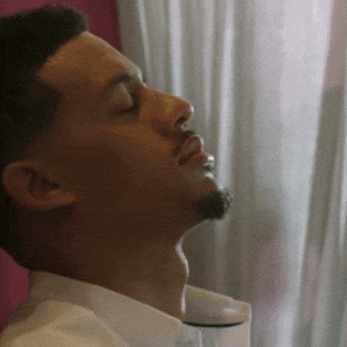 Man tilting his head back with a done expression