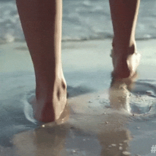 Bare feet on the sand