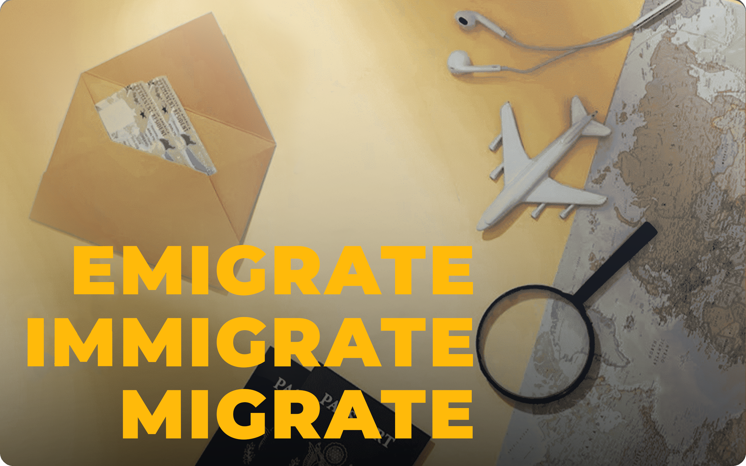 The difference between "emigrate," "immigrate," and "migrate"