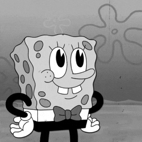 Cartoon character SpongeBob smiling confidently, used to illustrate clarity and confidence in communication.